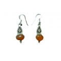 Earring0023-Nice Earring made with Beautiful Carnelian Stone and Silver